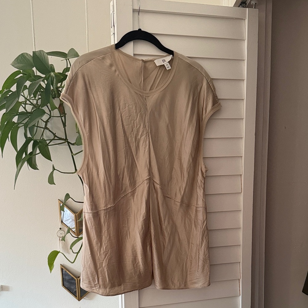 Banana Republic Tan Satin Women's Blouse